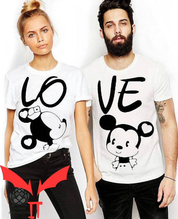 Disney Couple T-Shirt Set Love Couple Trendy Tee Shirt