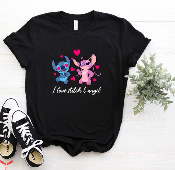 Disney Couple T-Shirt Stitch And Lilo Love Dating Tee Shirt