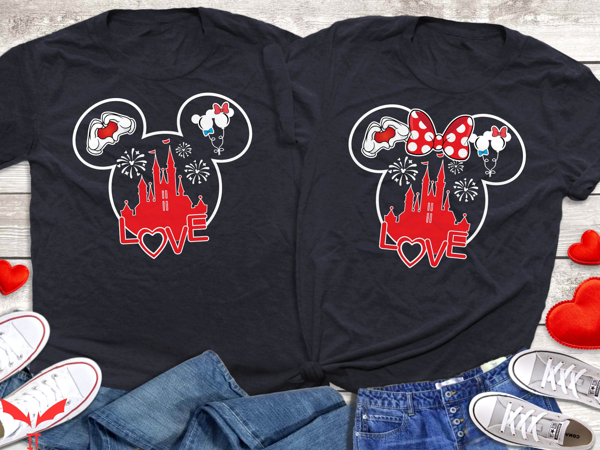 Disney Couple T-Shirt Valentine's Day Mickey And Minnie