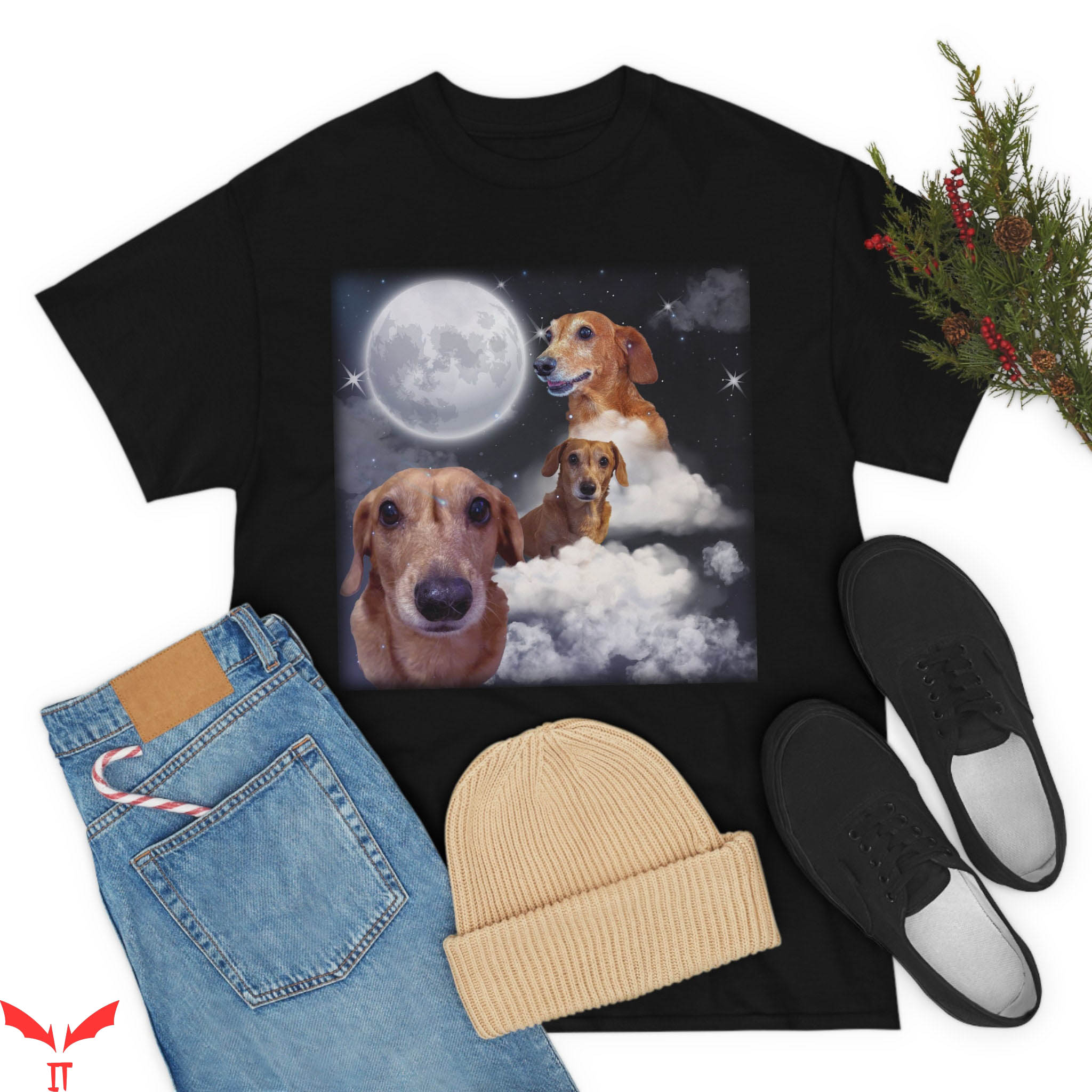 Dog Picture T-Shirt Dog Lovers Dog Dad Pet Space Tee Shirt