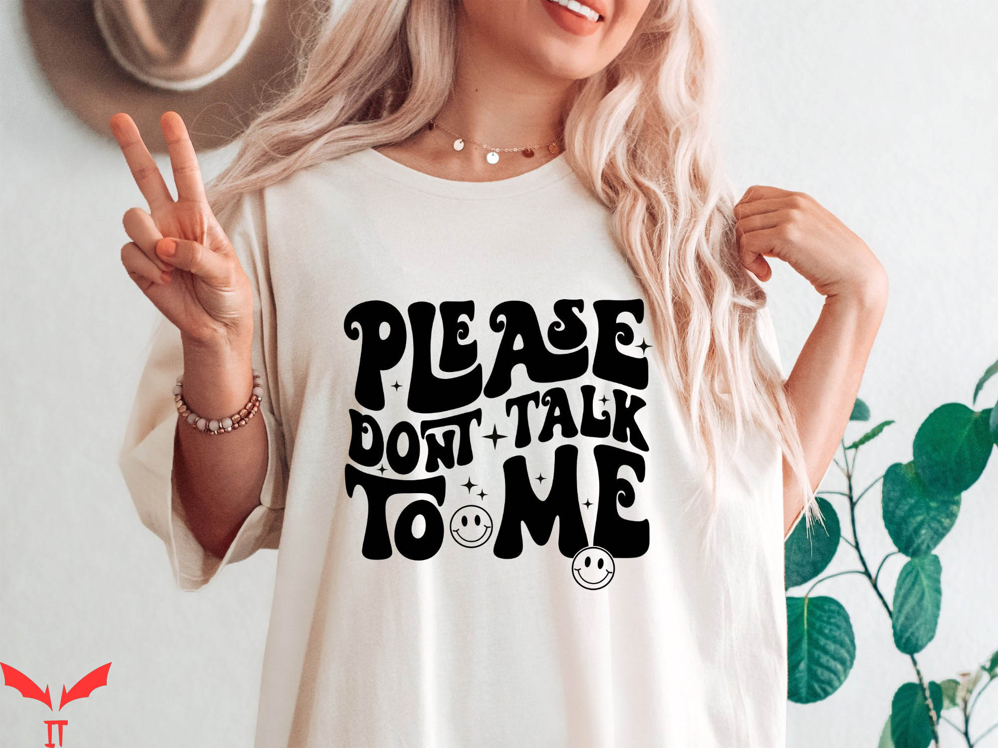 Don't Talk To Me T-Shirt Sarcastic Funny Moody Wavy Groovy