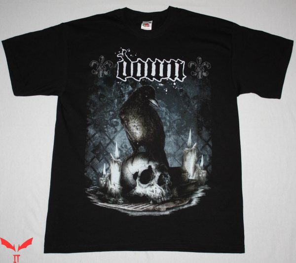 Down Band T-Shirt Down Death Skull Heavy Metal Band Trendy
