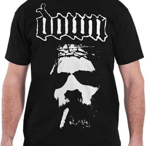 Down Band T-Shirt Down Smoking Jesus Face Band Logo Tee