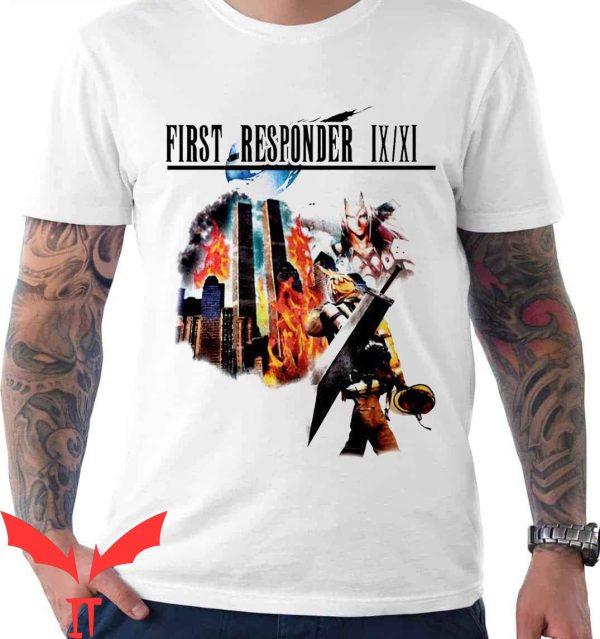 Final Fantasy First Responder T-Shirt Gaming Cool Graphic