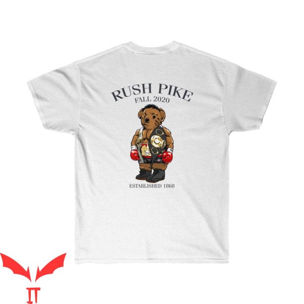 Fraternity Rush T-Shirt Boxing Bear Cool Graphic Tee