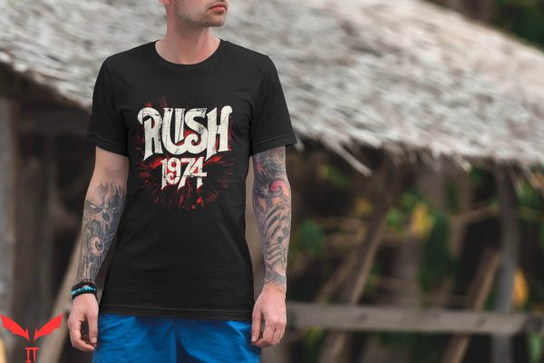 Fraternity Rush T-Shirt Rush Band 1974 Vintage Graphic Shirt