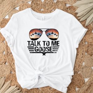 Goose Top Gun T-Shirt Talk To Goose Jet Fighter Sunglasses