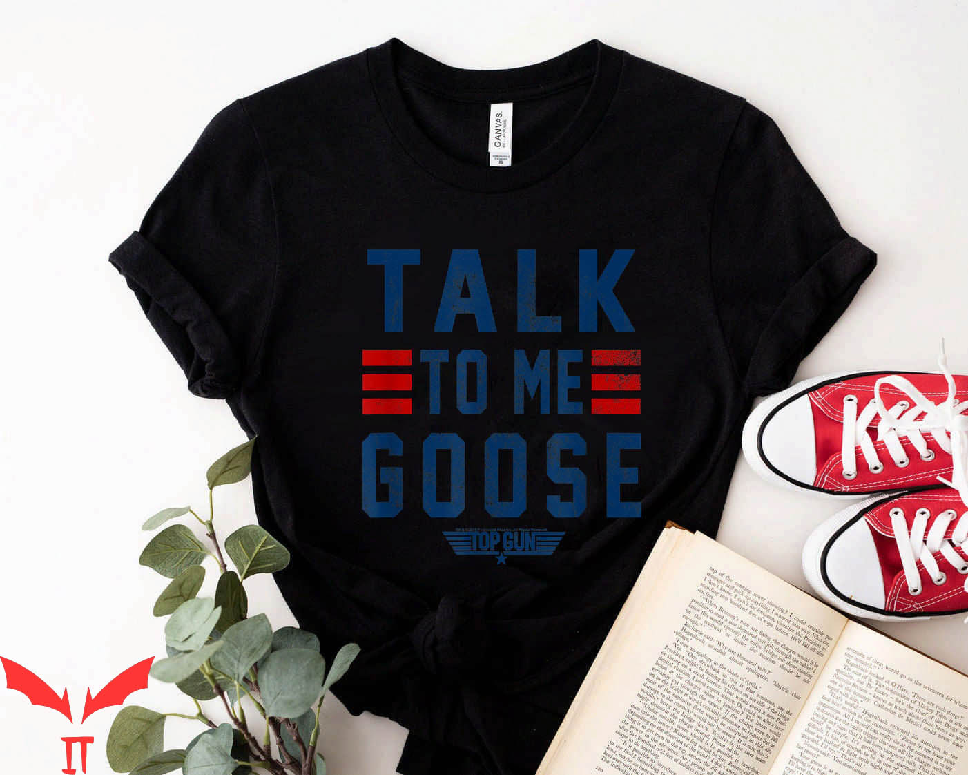Goose Top Gun T-Shirt Top Gun Talk To Me Goose Bold Text