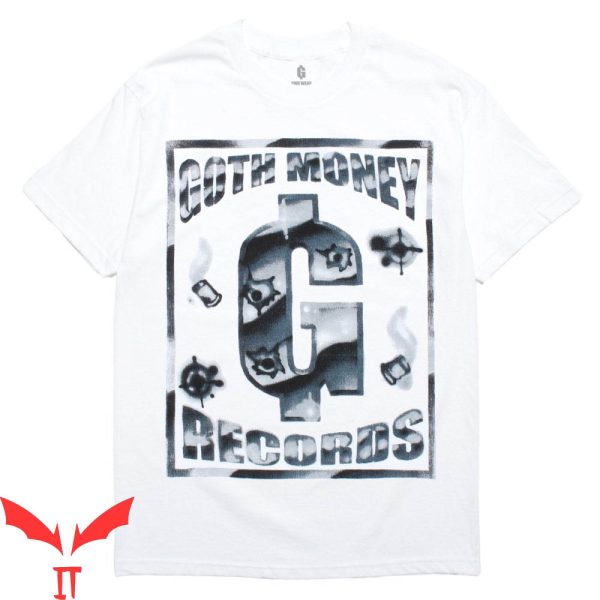 Goth Money Records T-Shirt Ghost Grey Logo Tee Shirt