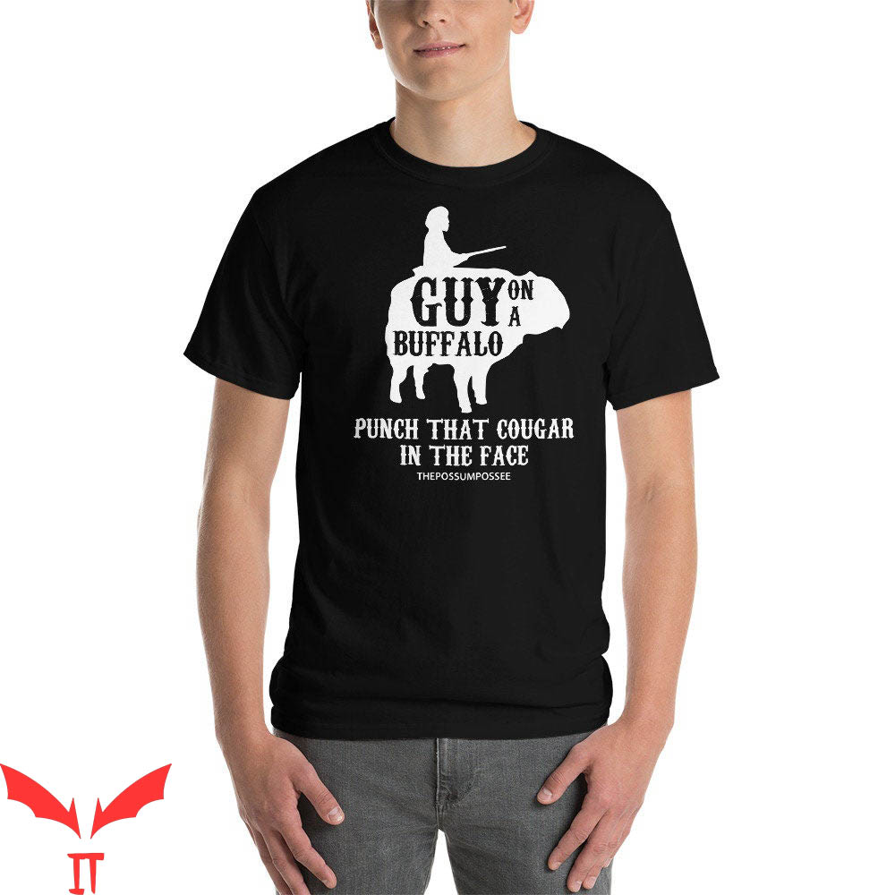 Guy T-Shirt Guy On A Buffalo Punch That Cougar In the Face
