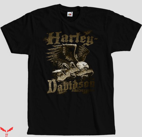 Harley Davidson Vintage T-Shirt Custom Motorcycle US Eagle