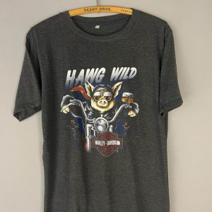 Harley Davidson Vintage T-Shirt Hawg Wild Motorcycle