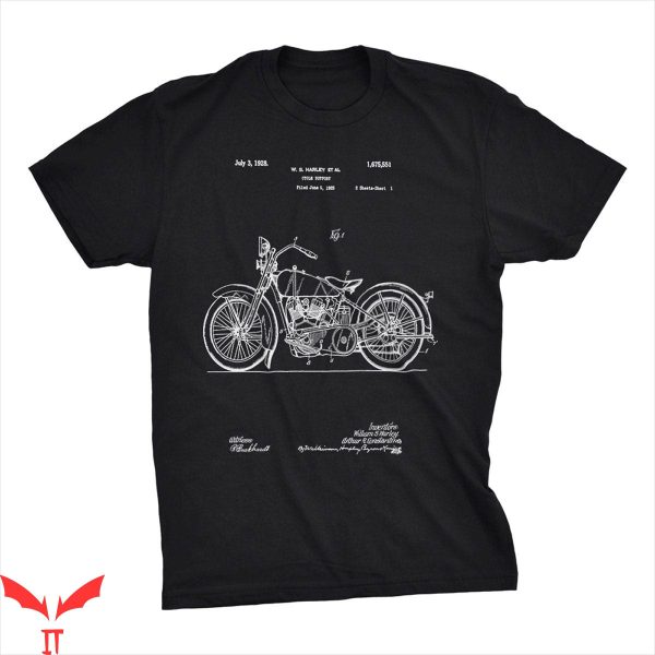 Harley Davidson Vintage T-Shirt Motorcycle Patent Tee