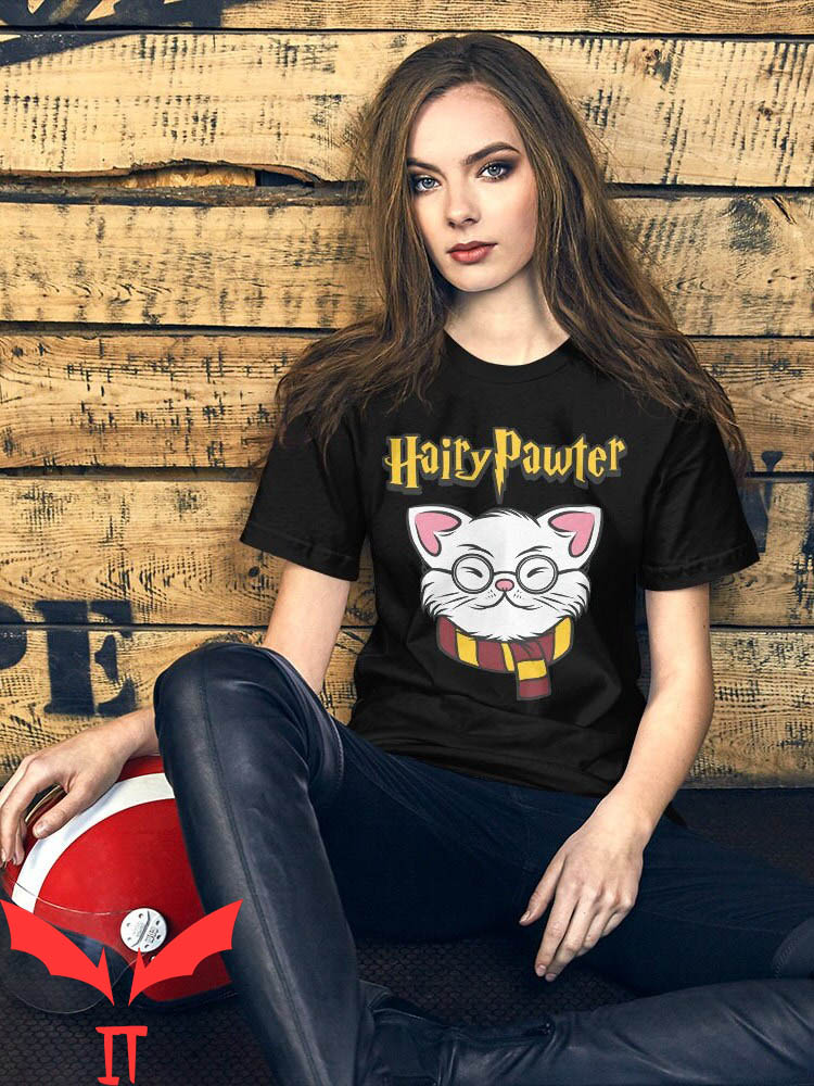 Harry Potter Cat T-Shirt Hairy Pawter Funny Cat Lover Pet