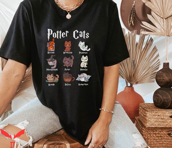 Harry Potter Cat T-Shirt Magical Wizard Castle Cat Lovers
