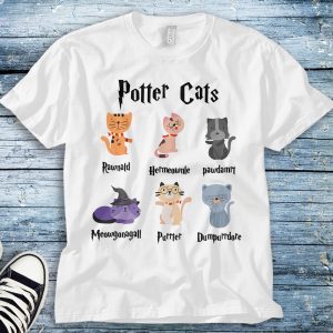Harry Potter Cat T-Shirt Potter Cute Cats Friendly Animal