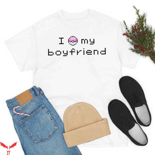 I Love My Boyfriend T-Shirt Heart Valentines Gamer Video