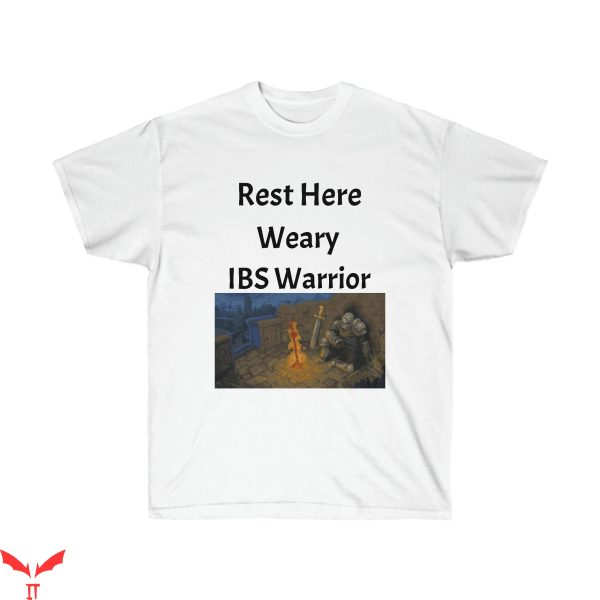 IBS T-Shirt Rest Here IBS Warrior Trendy Meme Cool Shirt