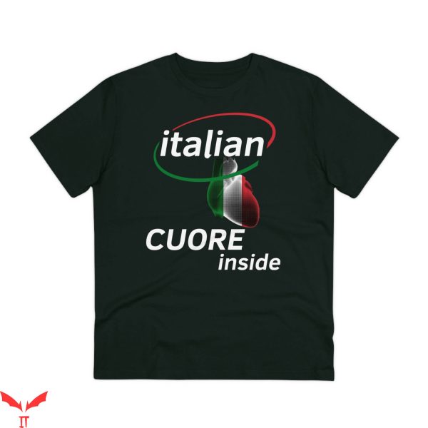 Italian T-Shirt Italian Cuore Inside Fun Retro Vintage Style
