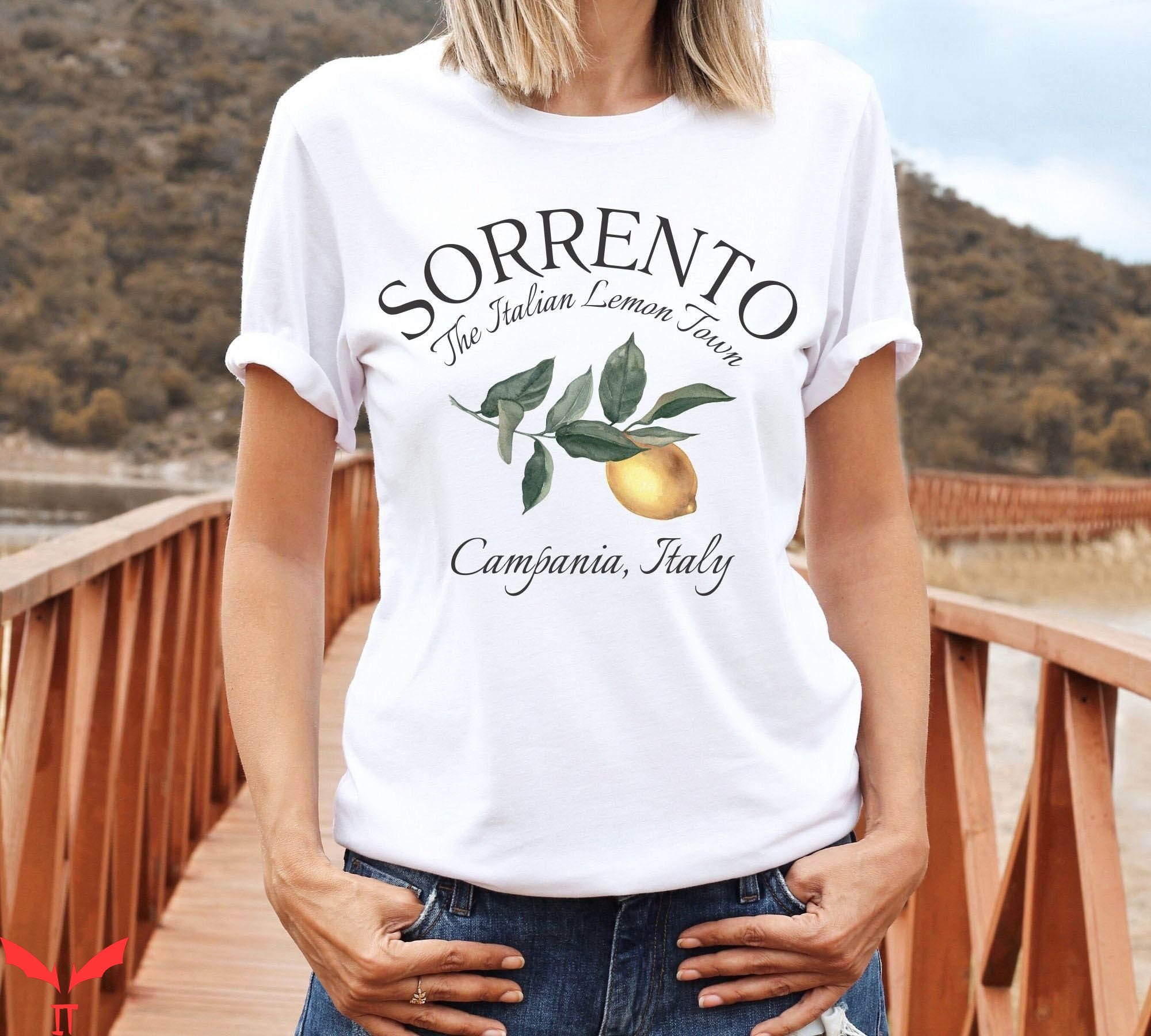 Italian T-Shirt Italian Town Sorrento Campania Vintage Style