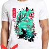Japanese T-Shirt Japanese Flower Woodblock Art Hiroshige