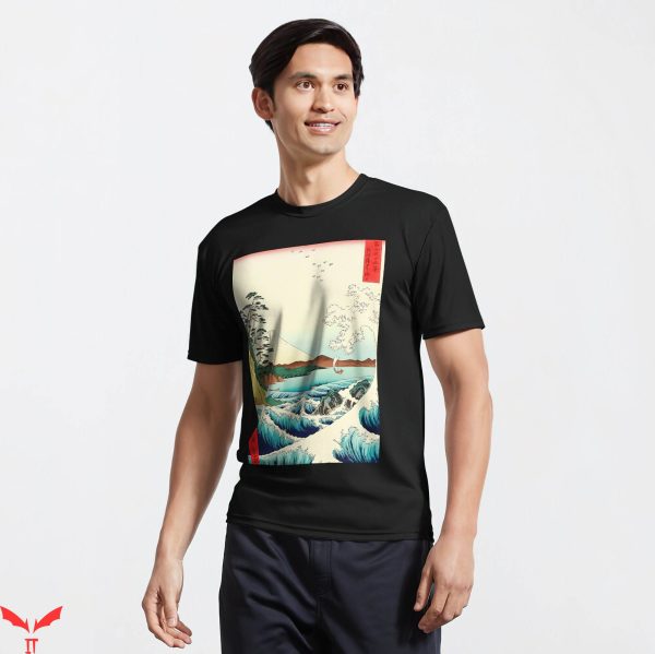 Japanese T-Shirt Japanese Sea Wave And Mount Fuji Vintage