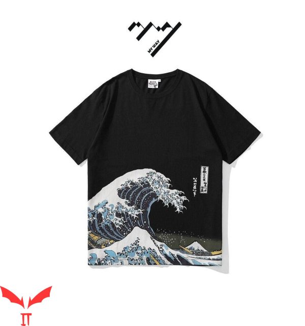 Japanese T-Shirt Japanese Ukiyo-e Kanagawa Sea Wave T-shirt