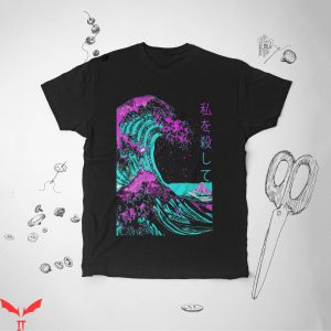 Japanese T-Shirt Japanese Vintage Grunge Ocean Kanagawa