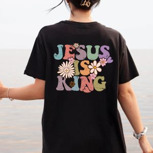 Jesus Is King T-Shirt Christian Bible Religious Faith Pray