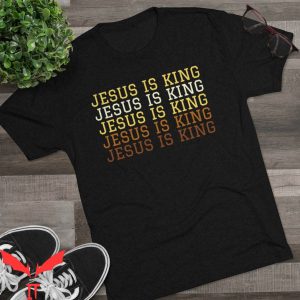 Jesus Is King T-Shirt Christian Vintage Faith Jesus Tee