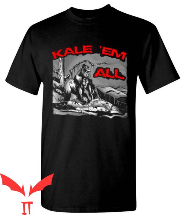 Kill Em All 1989 T-Shirt Kale Em All Funny Vegan Gorilla