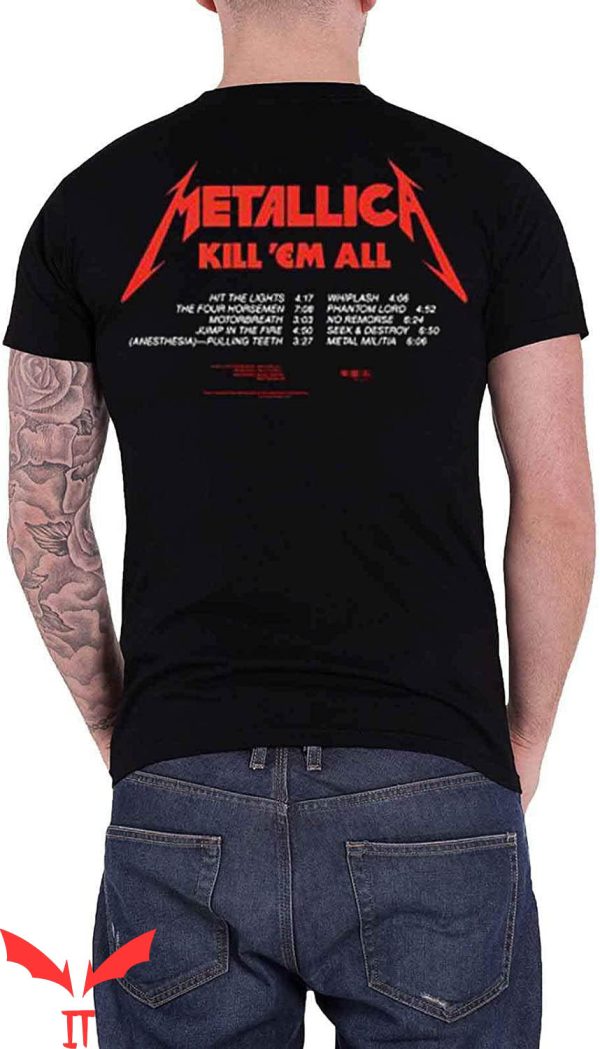 Kill Em All 1989 T-Shirt Metallica Kill Em All Tracks Band