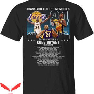 Kobe Bryant Vintage T-Shirt Thank You For The Memories