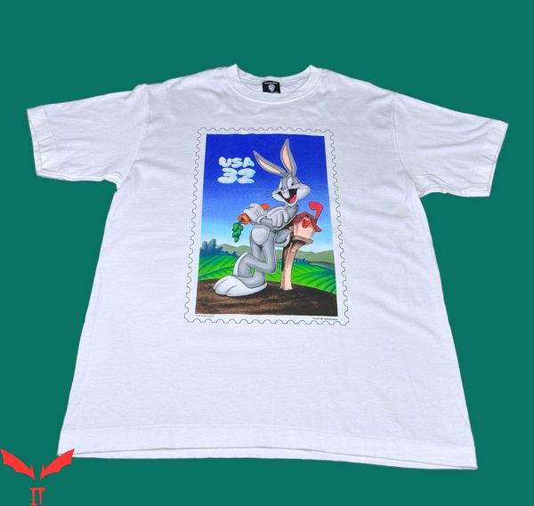 Looney Tunes Vintage T-Shirt Vintage 90s Bugs Bunny Postage