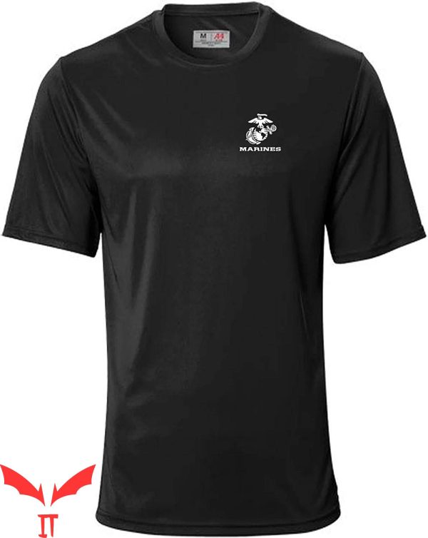 Marine Poolee T-Shirt US Marines Crest Chest Tee Shirt