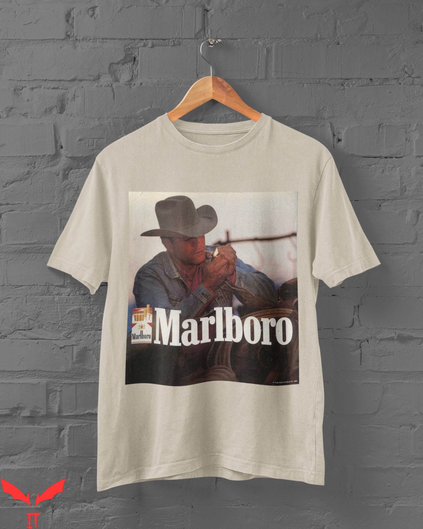 Marlboro T-Shirt Cowboy Trendy Meme Retro Style Tee Shirt