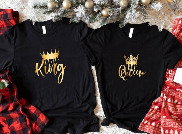 Matching Husband And Wife T-Shirt Couples King And Queen