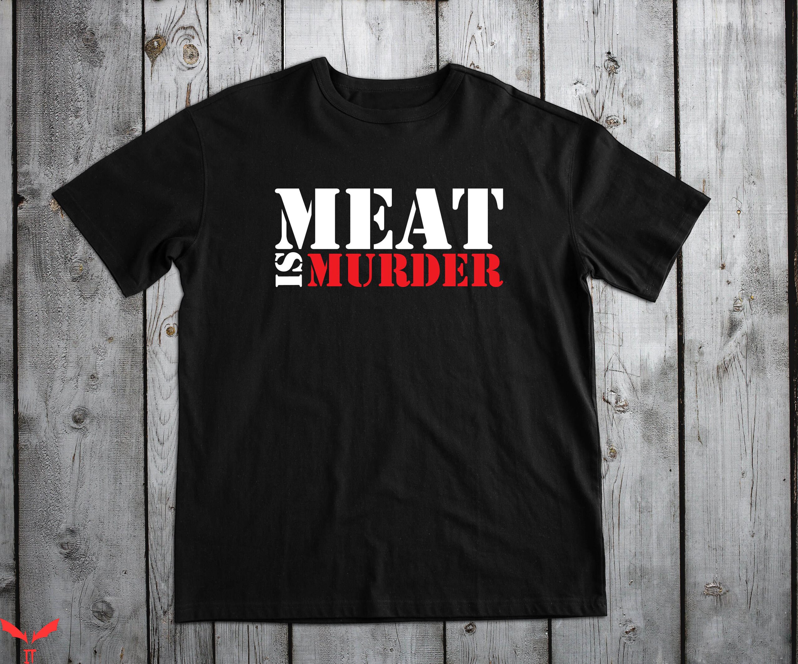 Meat Is Murder T-Shirt Protest Animal Rights Vegan Veggie