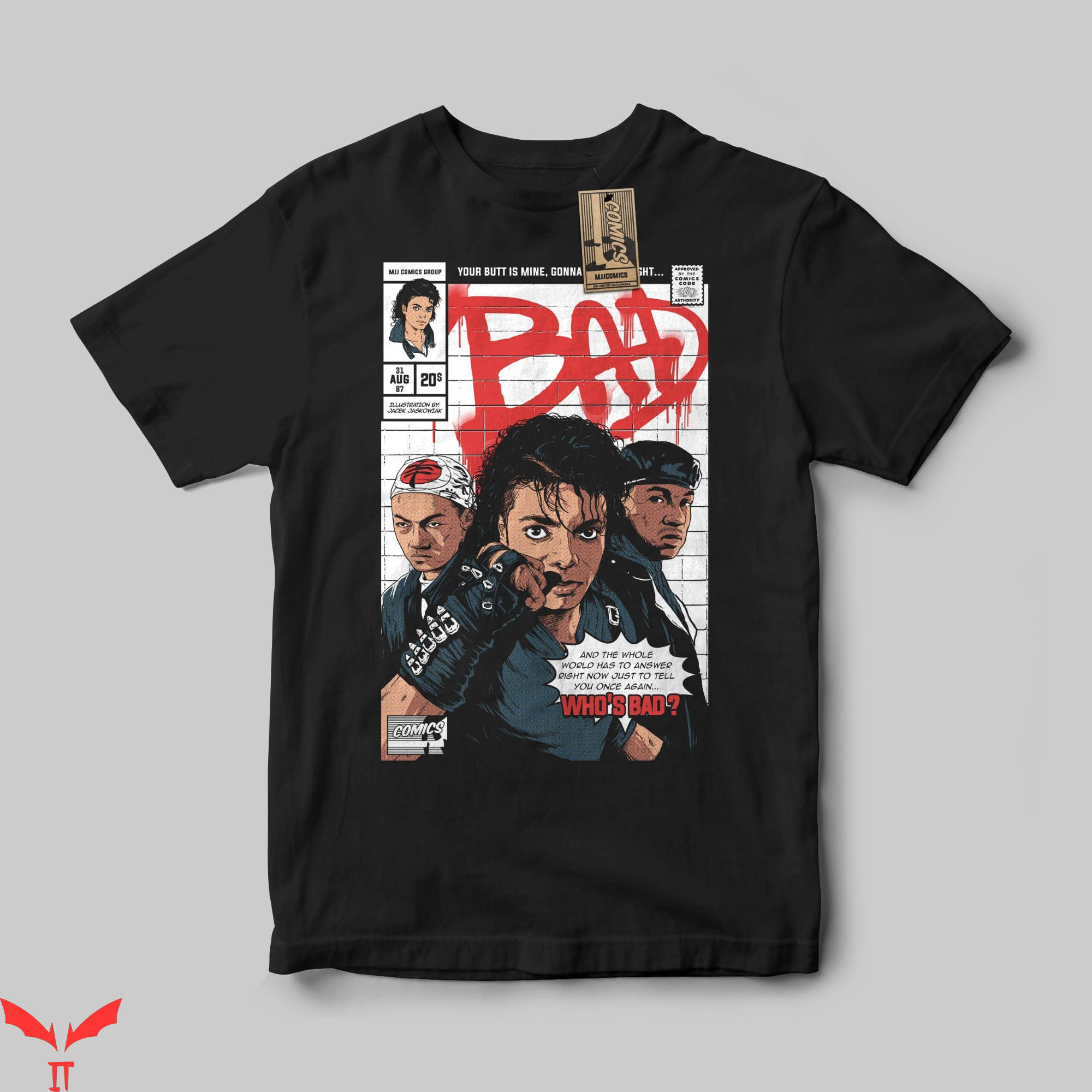 Michael Jackson BAD T-Shirt '87 Vintage Comic Design