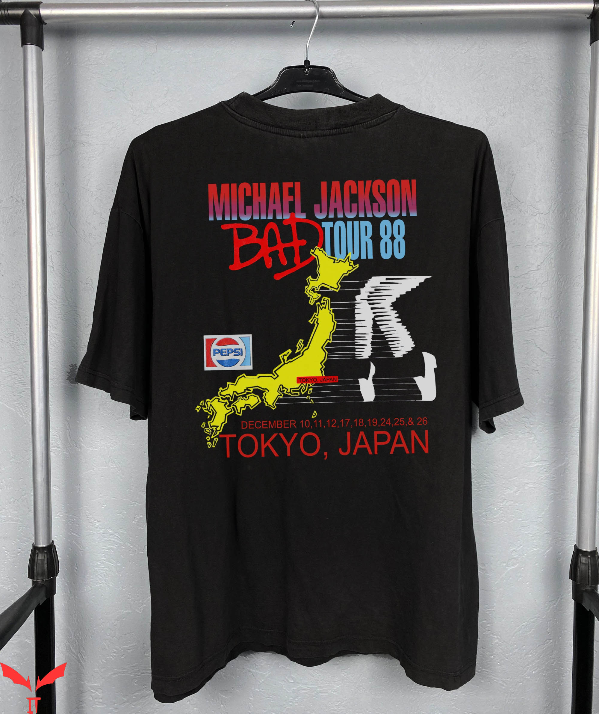 Michael Jackson BAD T-Shirt Tour 1988 King Of Pop Singer 80s