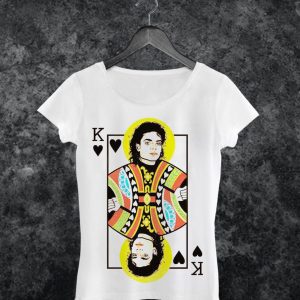 Michael Jackson White T-Shirt King Of Pop Art Tee Shirt