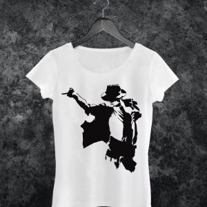 Michael Jackson White T-Shirt King Of Pop Singer Tee Shirt