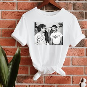 Michael Jackson White T-Shirt MJ And Freddie Mercury Shirt