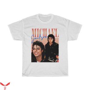Michael Jackson White T-Shirt Pop Singer Dancer Vintage