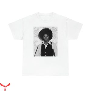 Michael Jackson White T-Shirt Young Michael Retro Pop Singer