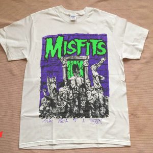 Misfits Vintage T-Shirt Hands Retro Rock Style Tee Shirt