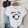 Mom Life T-Shirt Coffee Wine Repeat Mom To Be Cool Graphic