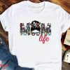 Mom Life T-Shirt Jack And Sally Nightmare Before Messy Bun