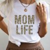 Mom Life T-Shirt Leopard Cool Graphic Trendy Style Tee Shirt