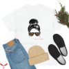 Mom Life T-Shirt Messy Bun Hashtag Cheetah Leopard